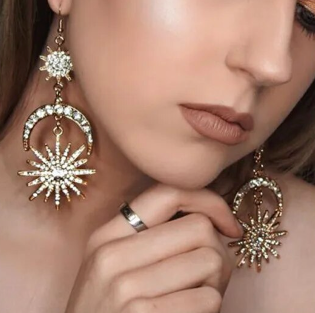 Moon And Stars Earrings
