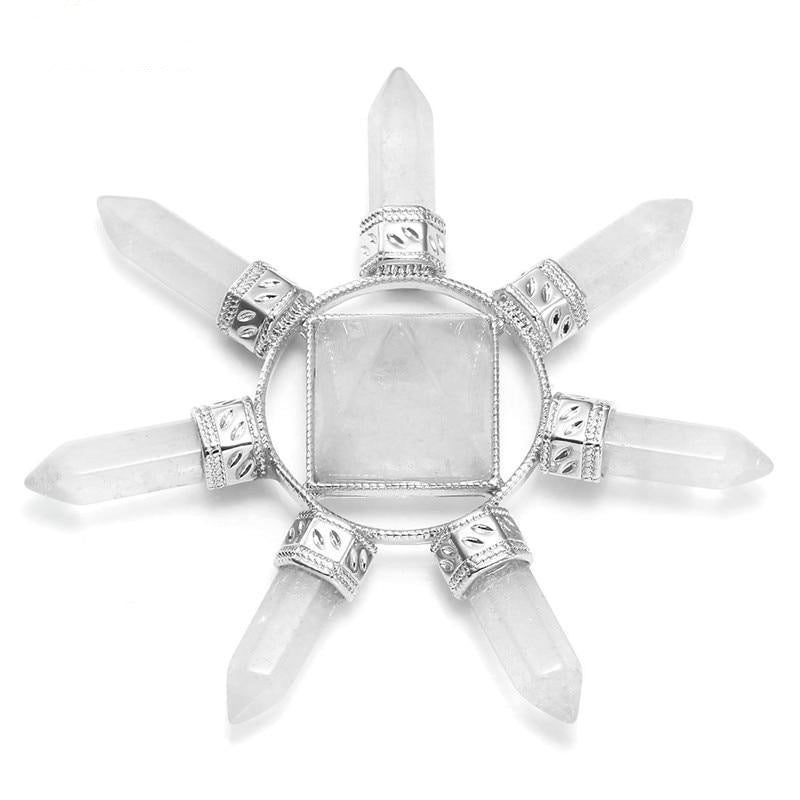 Clear Quartz Seven Direction Reiki Stone