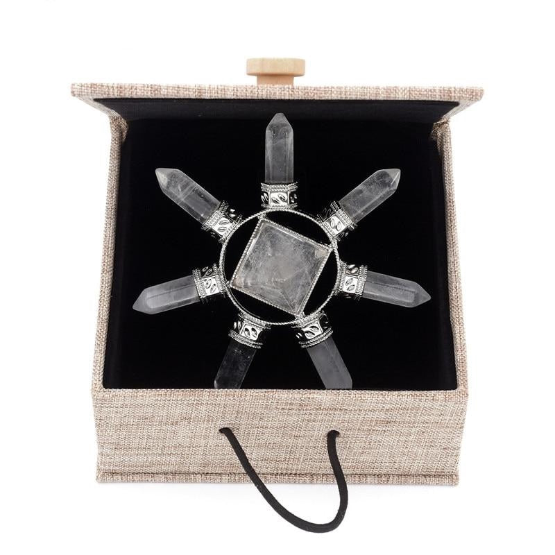 Clear Quartz Seven Direction Reiki Stone