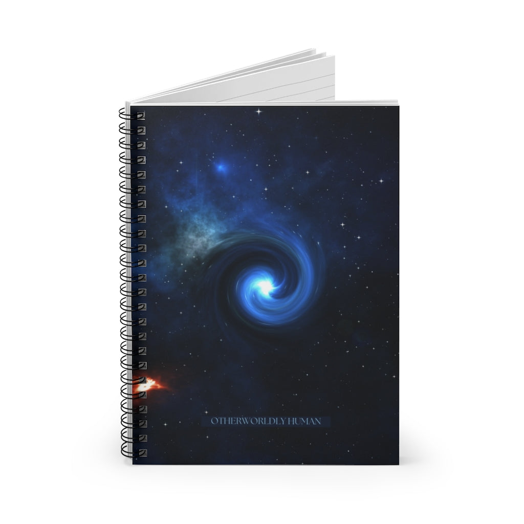Blue Galaxy Otherworldly Human Spiral Notebook