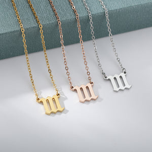 Angel Number Stainless Steel Necklace