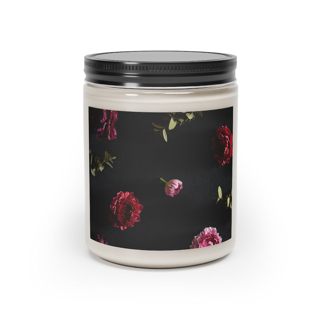 Moody Floral Vegan Soy Coconut Wax Scented Candle, 9oz
