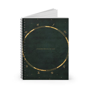 Green Zodiac Otherworldly Human Spiral Notebook